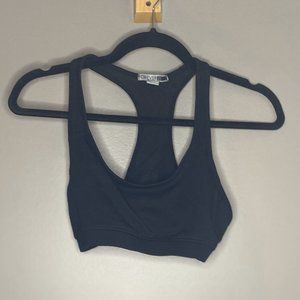 Black mesh sports bra